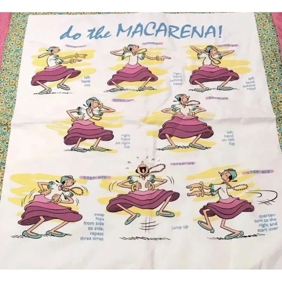 Olive Oyl Oil From Popeye Do The Macarena Vintage Wall Hanging Fabric Handmade